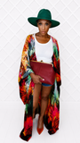 Tropical Bloom Maxi Kimono