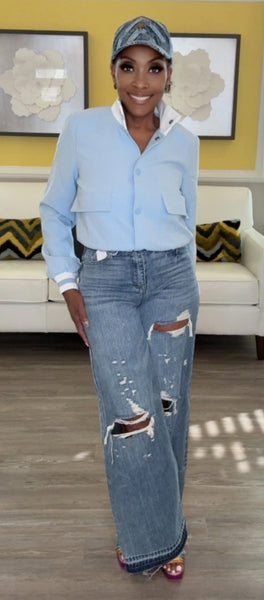 Bomber Jacket LIGHT BLUE