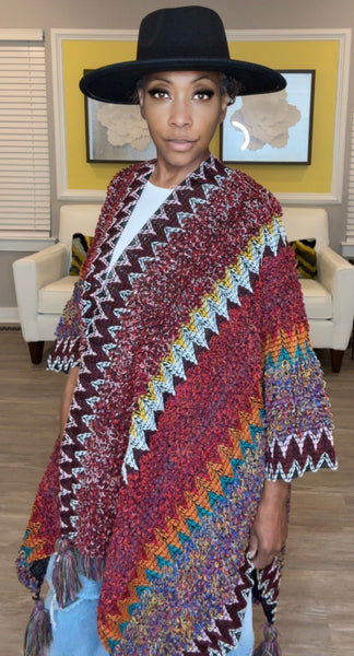 Knit Kimono Oversized Cardigan Mini