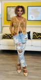 Distressed Denim Jeans