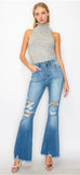 High Rise Flare Medium Wash Curvy