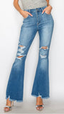 High Rise Flare Medium Wash Curvy