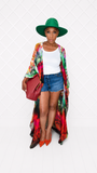 Tropical Bloom Maxi Kimono