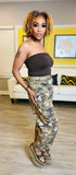 Camouflage Barrel Leg Jeans