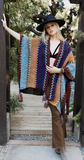 Knit Kimono Oversized Cardigan Mini INDIGO