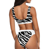 Get Blazed Zebra Lips Sport Top & High-Waisted Bikini Swimsuit