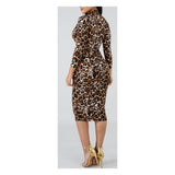 Leopard Print Body Con Dress