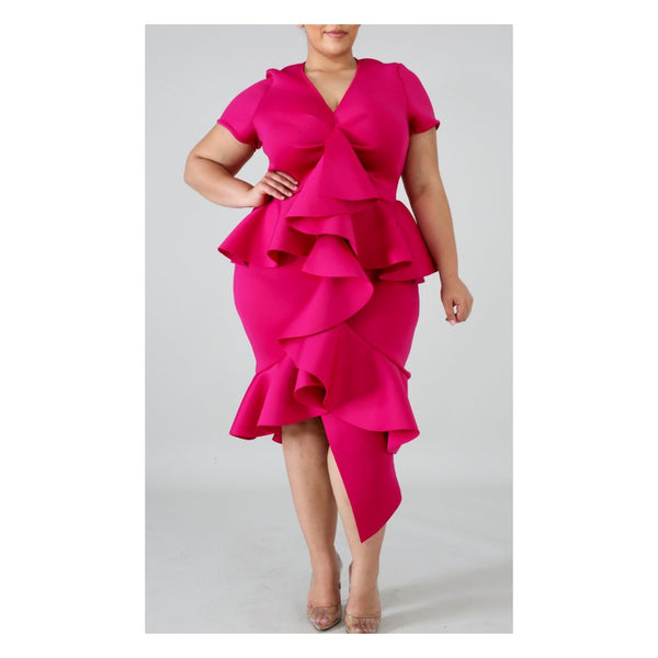 Ruffle Curvy Couture Dress